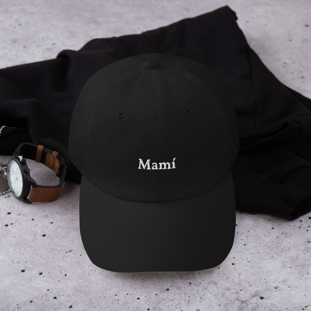 Mamí Baseball Cap (white text)