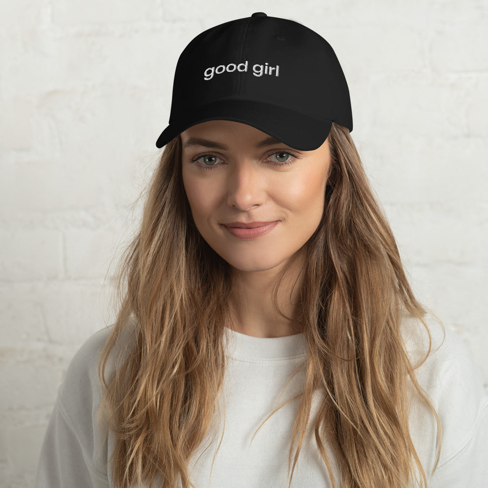Good Girl Baseball Cap (white text)