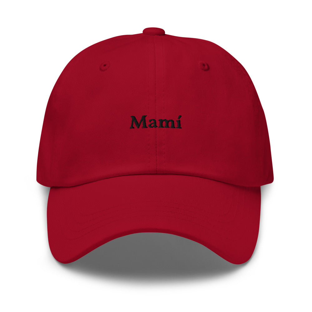 Mamí Baseball Cap (black text)