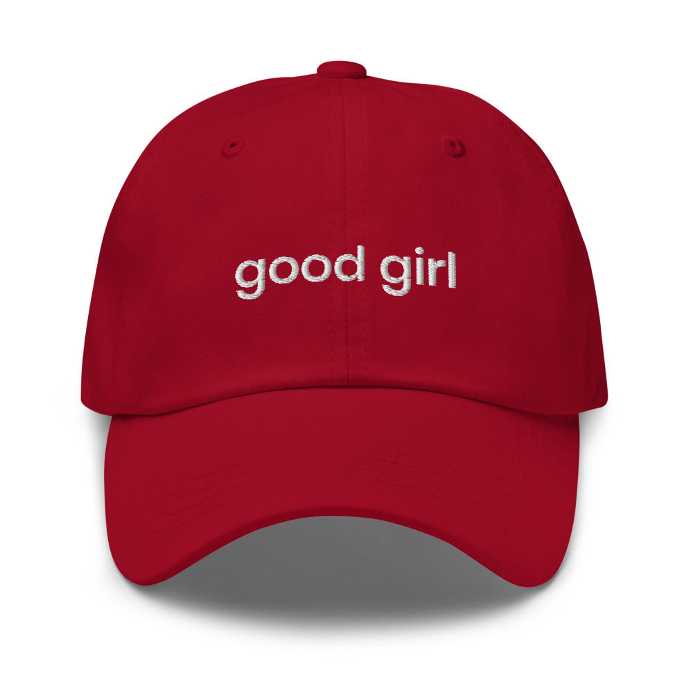 Good Girl Baseball Cap (white text)
