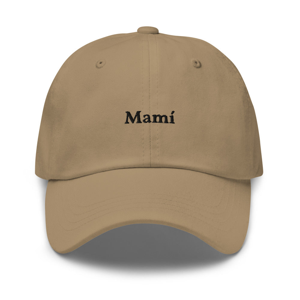 Mamí Baseball Cap (black text)