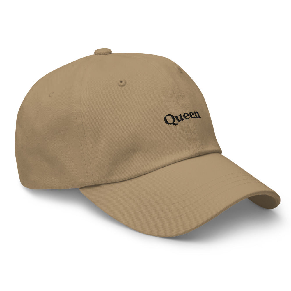 Queen Baseball Cap (black text)