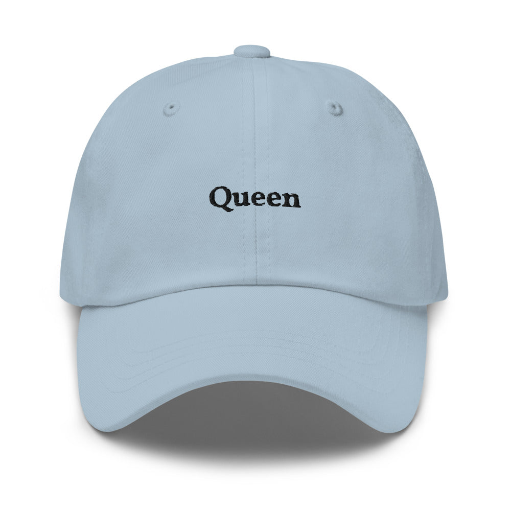 Queen Baseball Cap (black text)