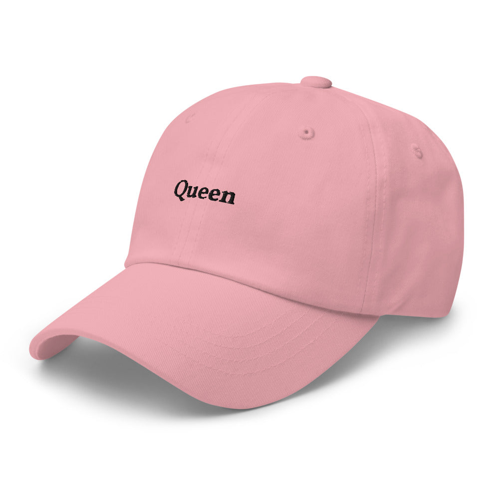 Queen Baseball Cap (black text)