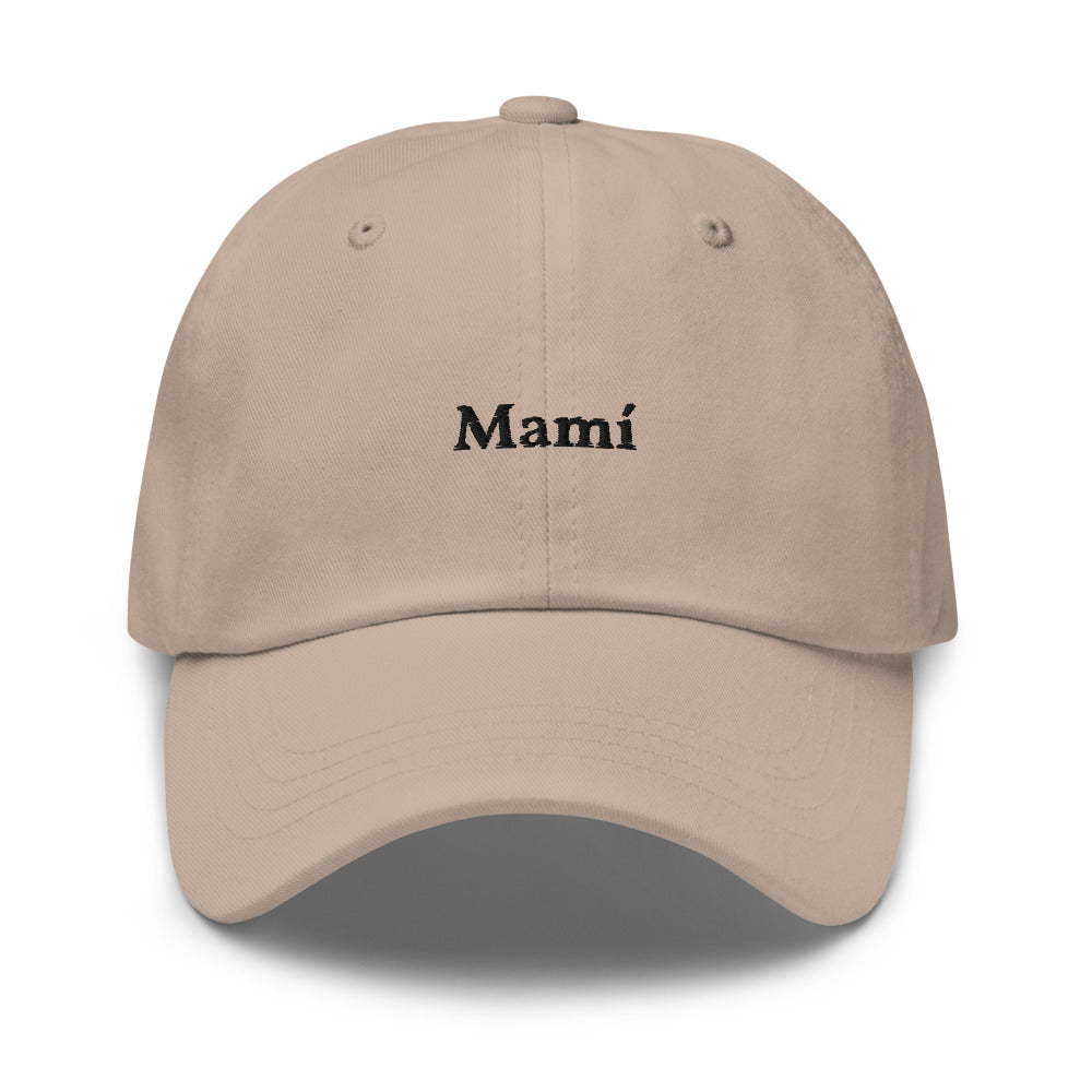 Mamí Baseball Cap (black text)