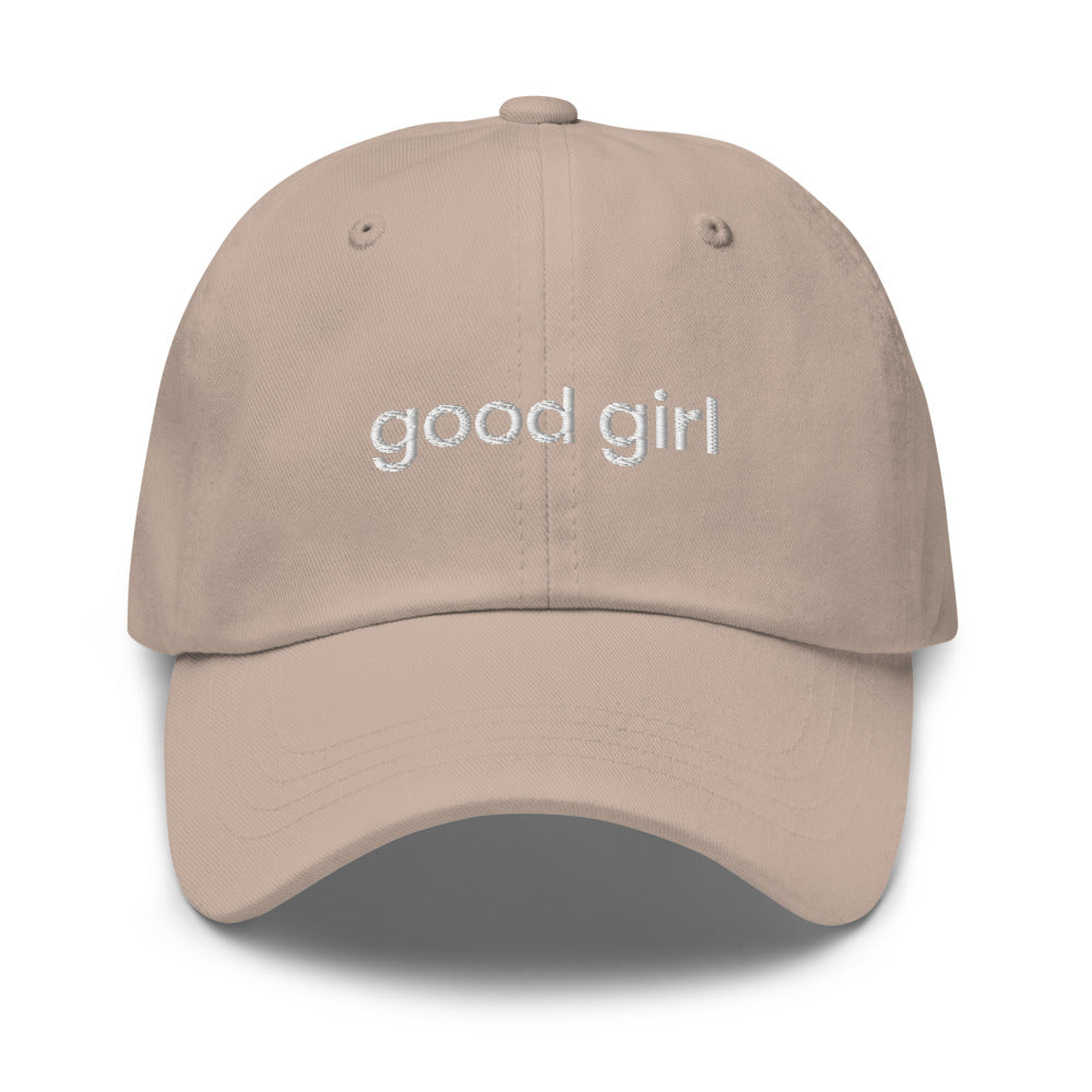 Good Girl Baseball Cap (white text)