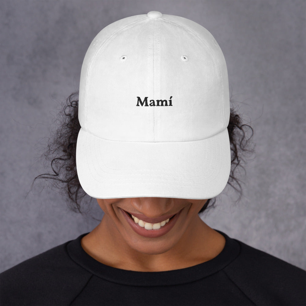 Mamí Baseball Cap (black text)