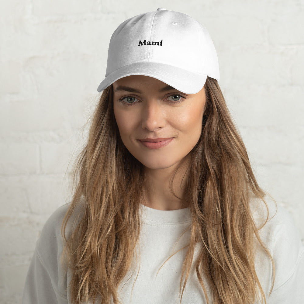 Mamí Baseball Cap (black text)