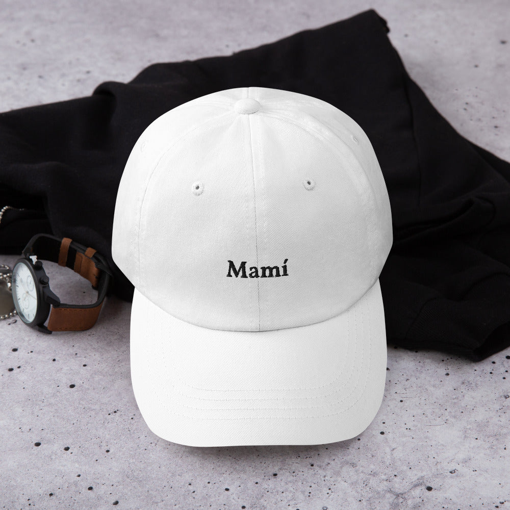 Mamí Baseball Cap (black text)